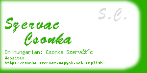 szervac csonka business card